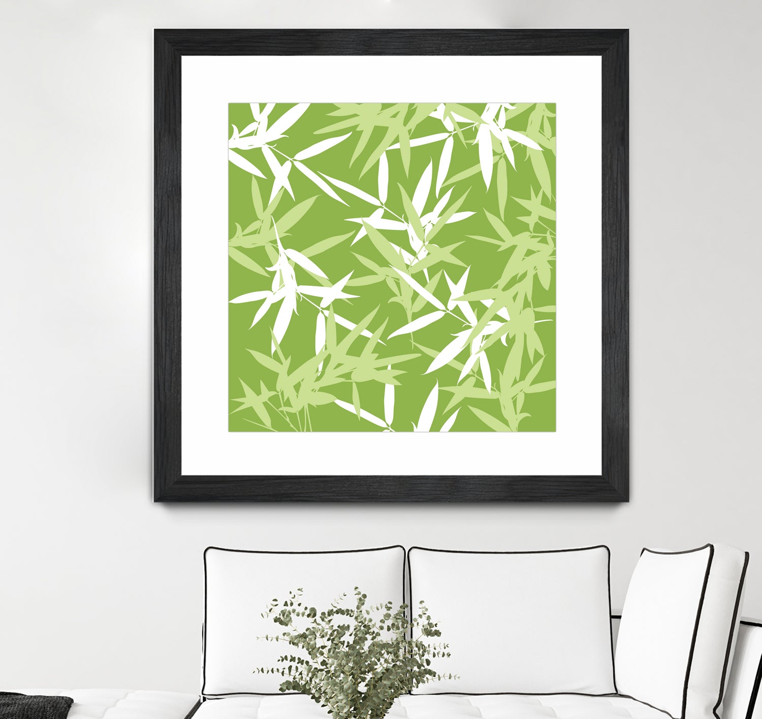 Original Green Bamboo Pattern by Brigitte Carre on GIANT ART - green digital painting