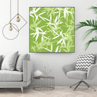 Original Green Bamboo Pattern by Brigitte Carre on GIANT ART - green digital painting