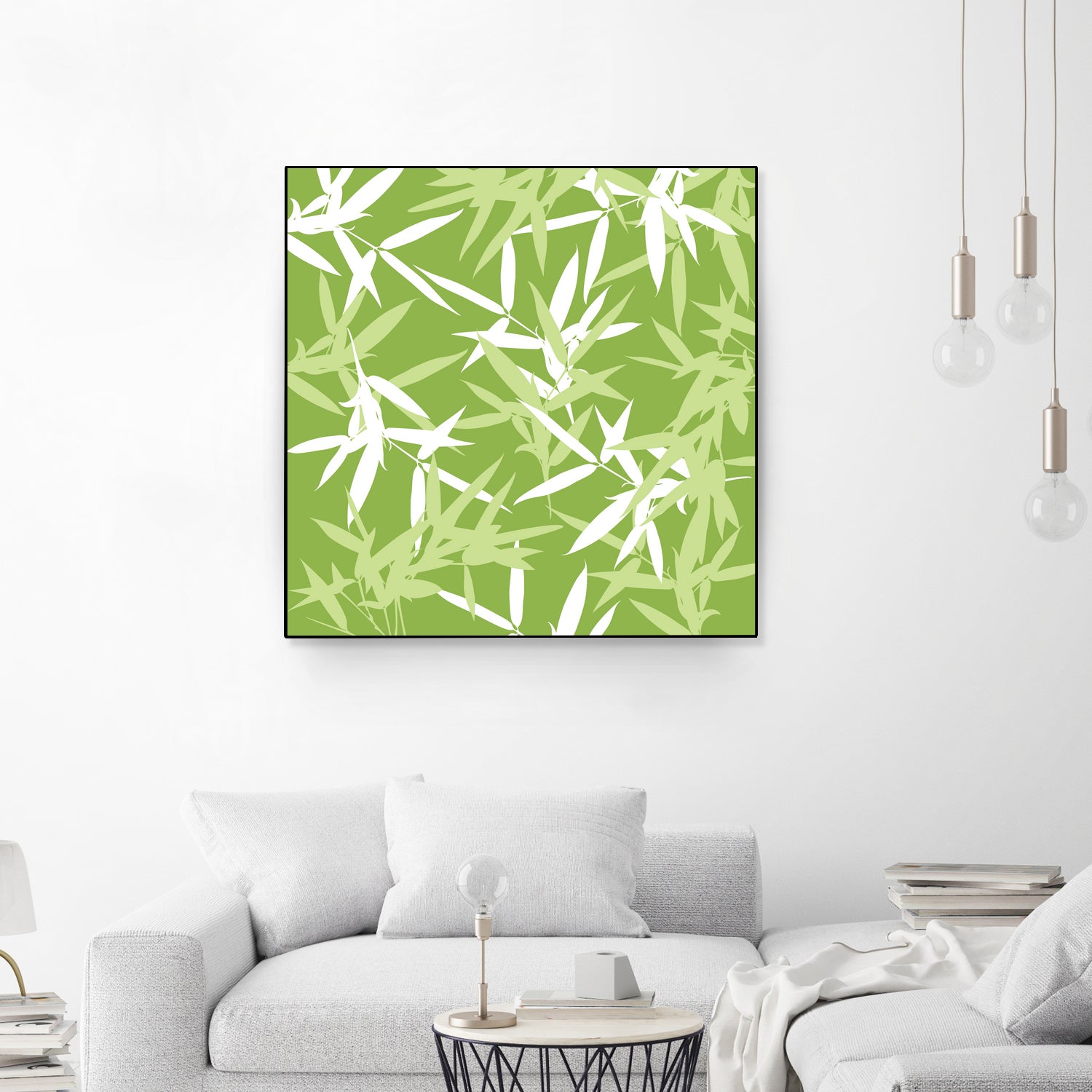 Original Green Bamboo Pattern by Brigitte Carre on GIANT ART - green digital painting