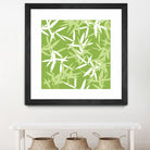 Original Green Bamboo Pattern by Brigitte Carre on GIANT ART - green digital painting