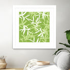 Original Green Bamboo Pattern by Brigitte Carre on GIANT ART - green digital painting