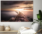 Sunset  Coast, Waves and Rocks by Petra Lang on GIANT ART - brown photo illustration