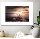 Sunset  Coast, Waves and Rocks by Petra Lang on GIANT ART - brown photo illustration