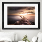 Sunset  Coast, Waves and Rocks by Petra Lang on GIANT ART - brown photo illustration