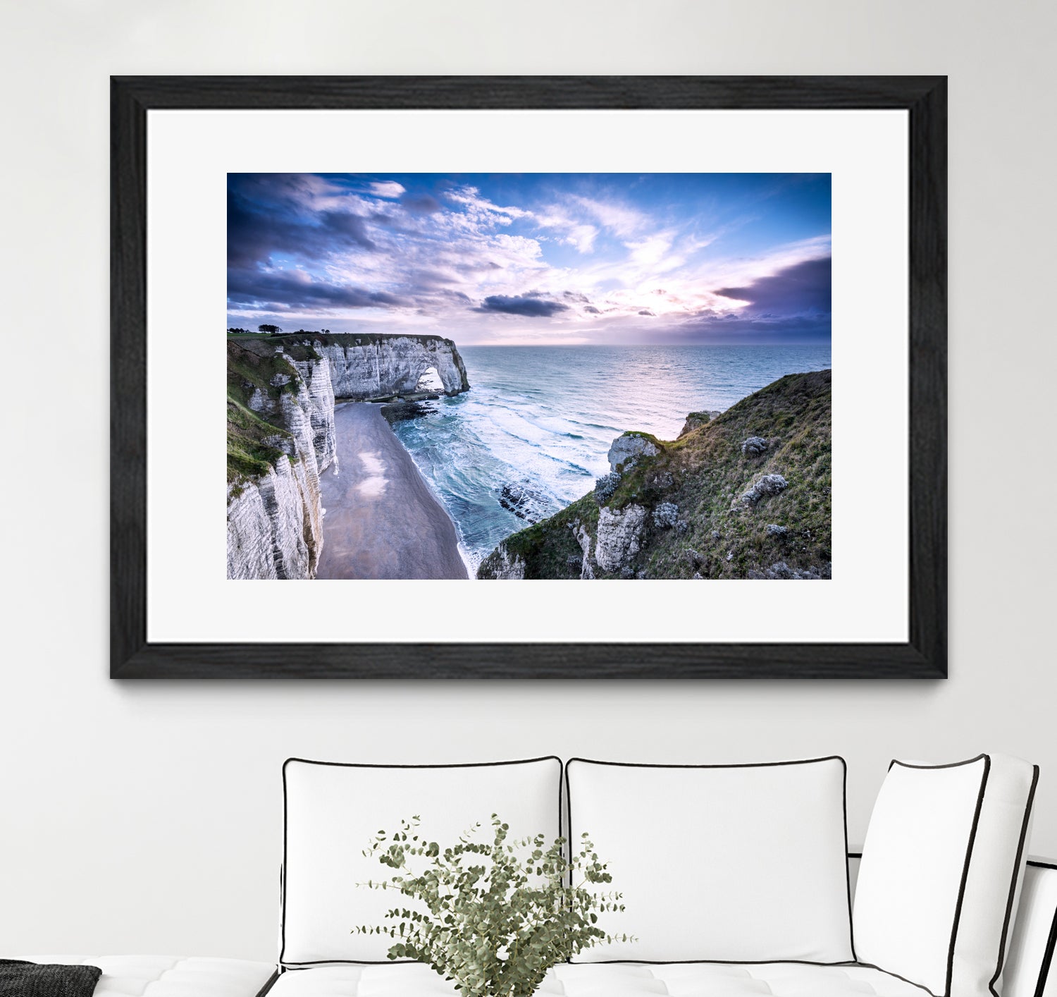 Natural Rock Arch -  Normandy, France by Petra Lang on GIANT ART - blue photo illustration