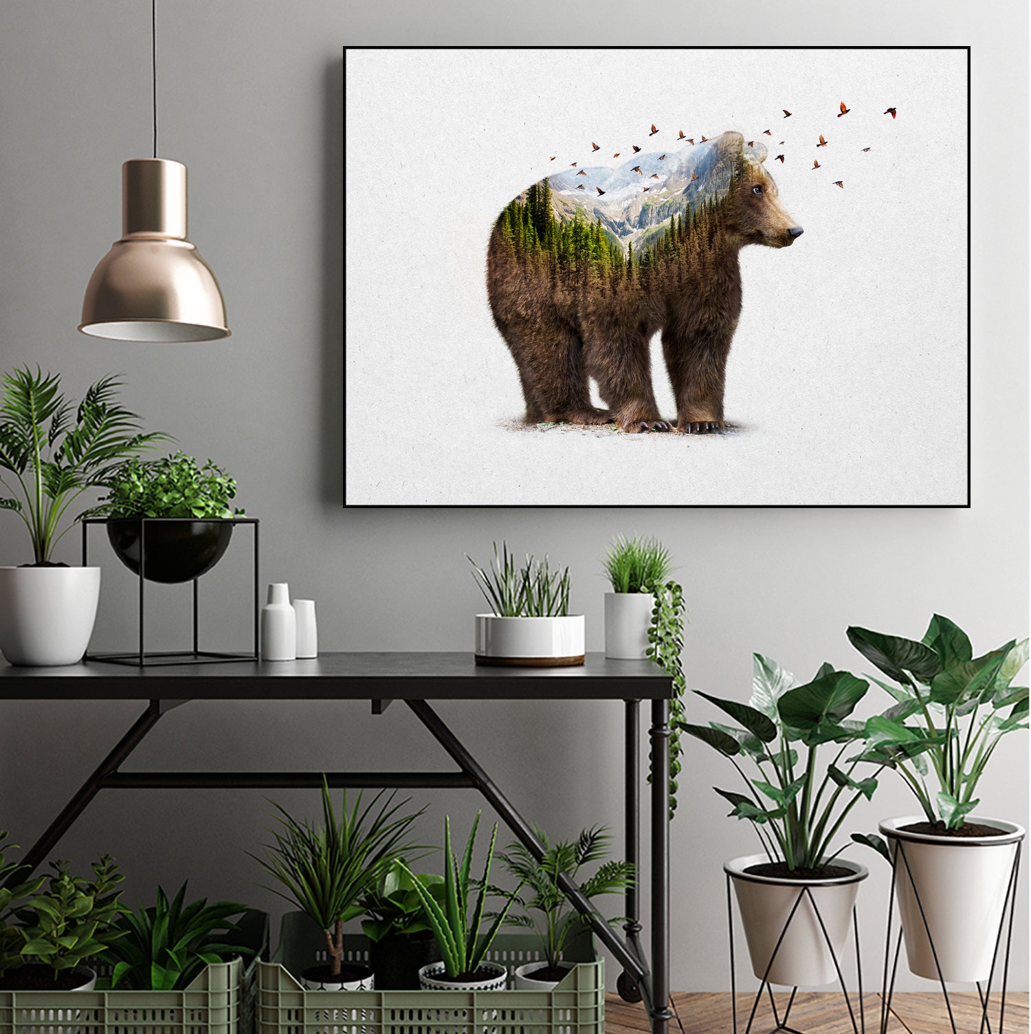 Wild I Shall Stay | Bear by Soaring Anchor on GIANT ART - brown photo manipulation