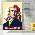 Sir Isaac Newton In Pop Art by Ahmad Taufiq on GIANT ART - white photo illustration