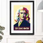 Sir Isaac Newton In Pop Art by Ahmad Taufiq on GIANT ART - white photo illustration