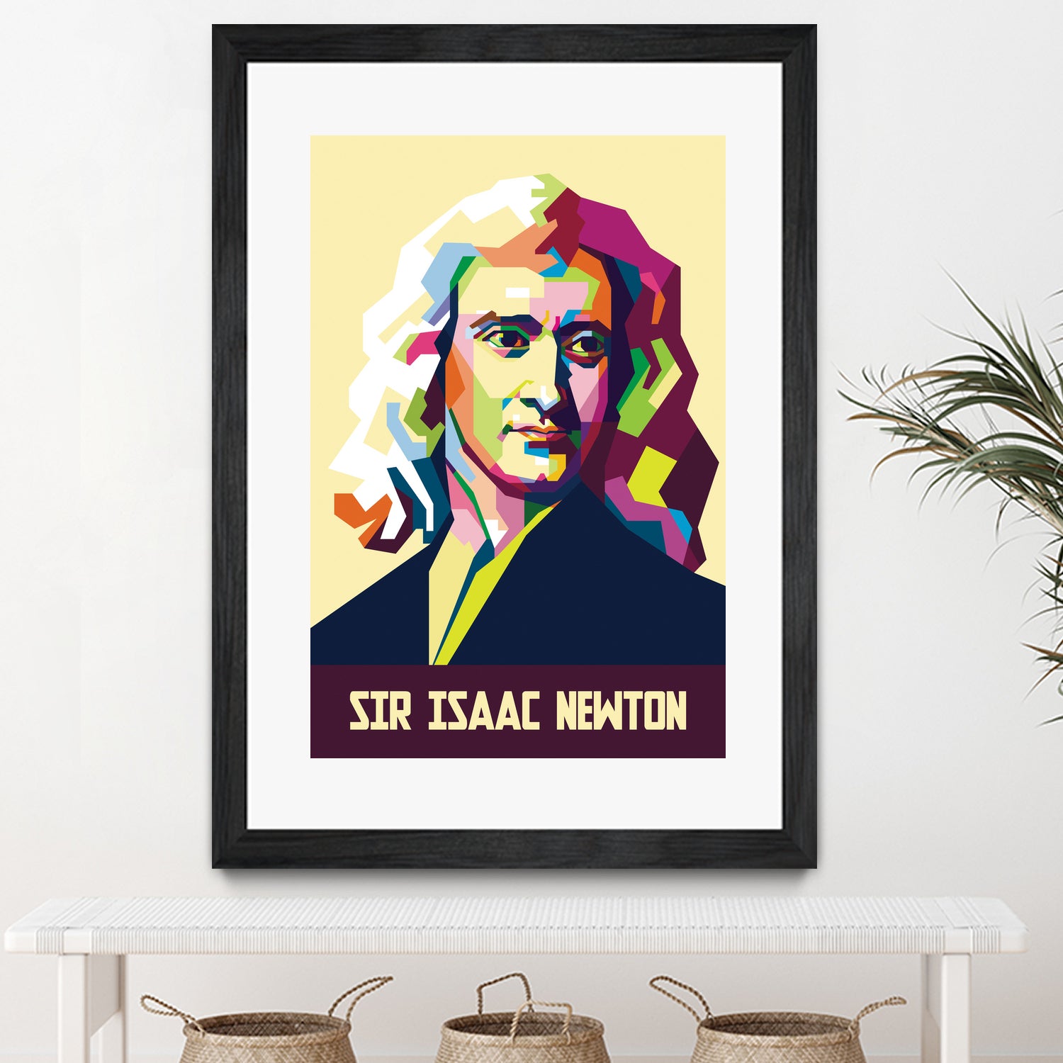 Sir Isaac Newton In Pop Art by Ahmad Taufiq on GIANT ART - white photo illustration