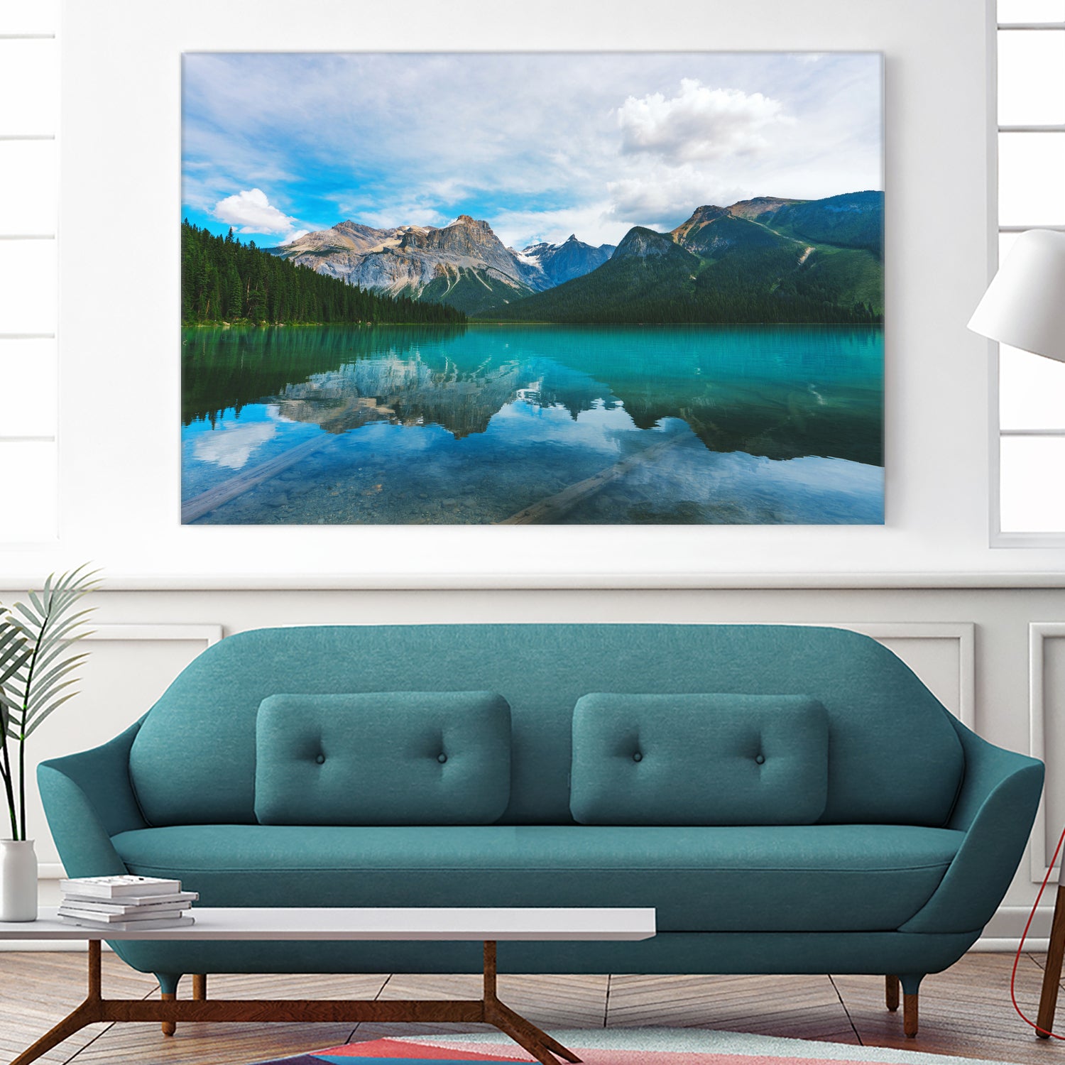 The Mountains and Blue Water by Petra Lang on GIANT ART - blue photo illustration