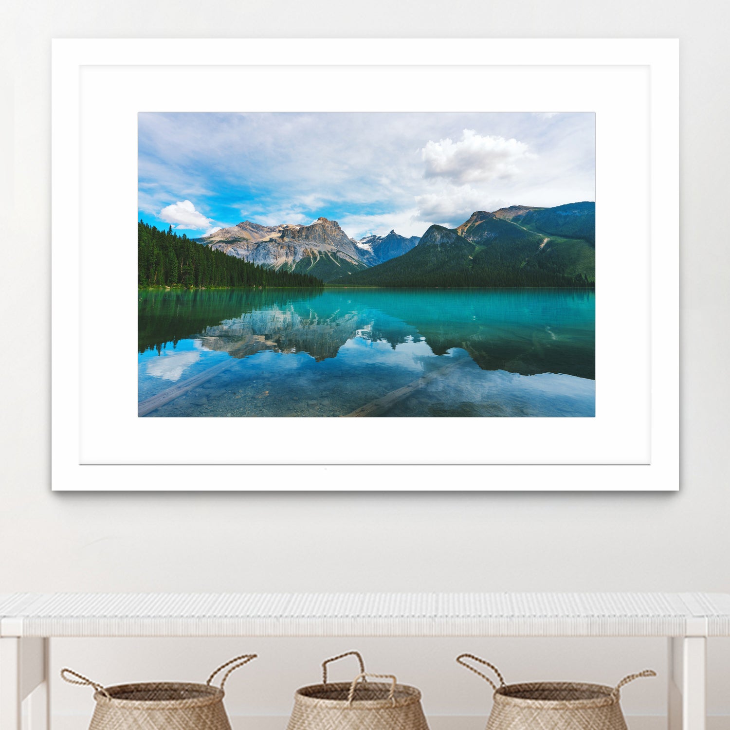 The Mountains and Blue Water by Petra Lang on GIANT ART - blue photo illustration