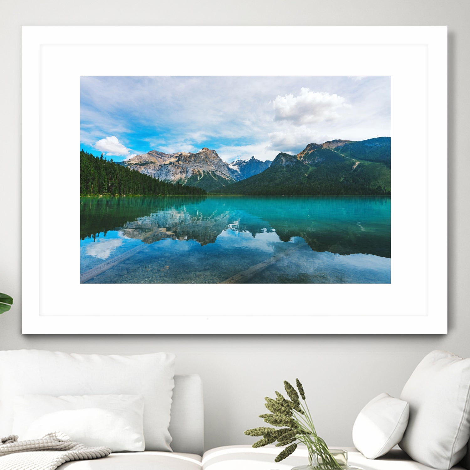 The Mountains and Blue Water by Petra Lang on GIANT ART - blue photo illustration