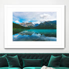 The Mountains and Blue Water by Petra Lang on GIANT ART - blue photo illustration