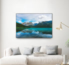 The Mountains and Blue Water by Petra Lang on GIANT ART - blue photo illustration