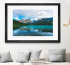 The Mountains and Blue Water by Petra Lang on GIANT ART - blue photo illustration