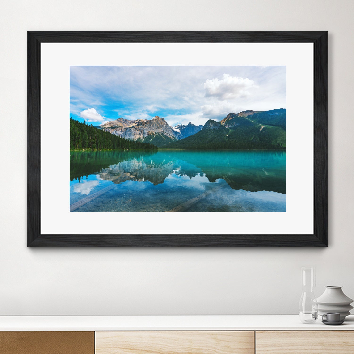 The Mountains and Blue Water by Petra Lang on GIANT ART - blue photo illustration