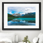 The Mountains and Blue Water by Petra Lang on GIANT ART - blue photo illustration