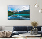 The Mountains and Blue Water by Petra Lang on GIANT ART - blue photo illustration