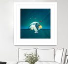 Astronaut Billards by Romina Lutz on GIANT ART - green digital painting