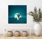 Astronaut Billards by Romina Lutz on GIANT ART - green digital painting