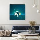 Astronaut Billards by Romina Lutz on GIANT ART - green digital painting