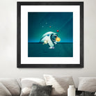 Astronaut Billards by Romina Lutz on GIANT ART - green digital painting