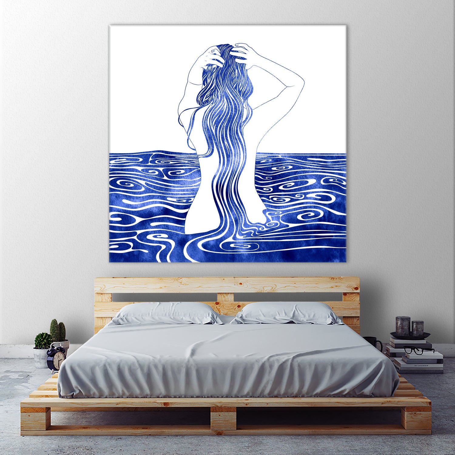 Nereid-XI by Stevyn Llewellyn on GIANT ART - blue mixed media