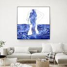 Nereid-XI by Stevyn Llewellyn on GIANT ART - blue mixed media