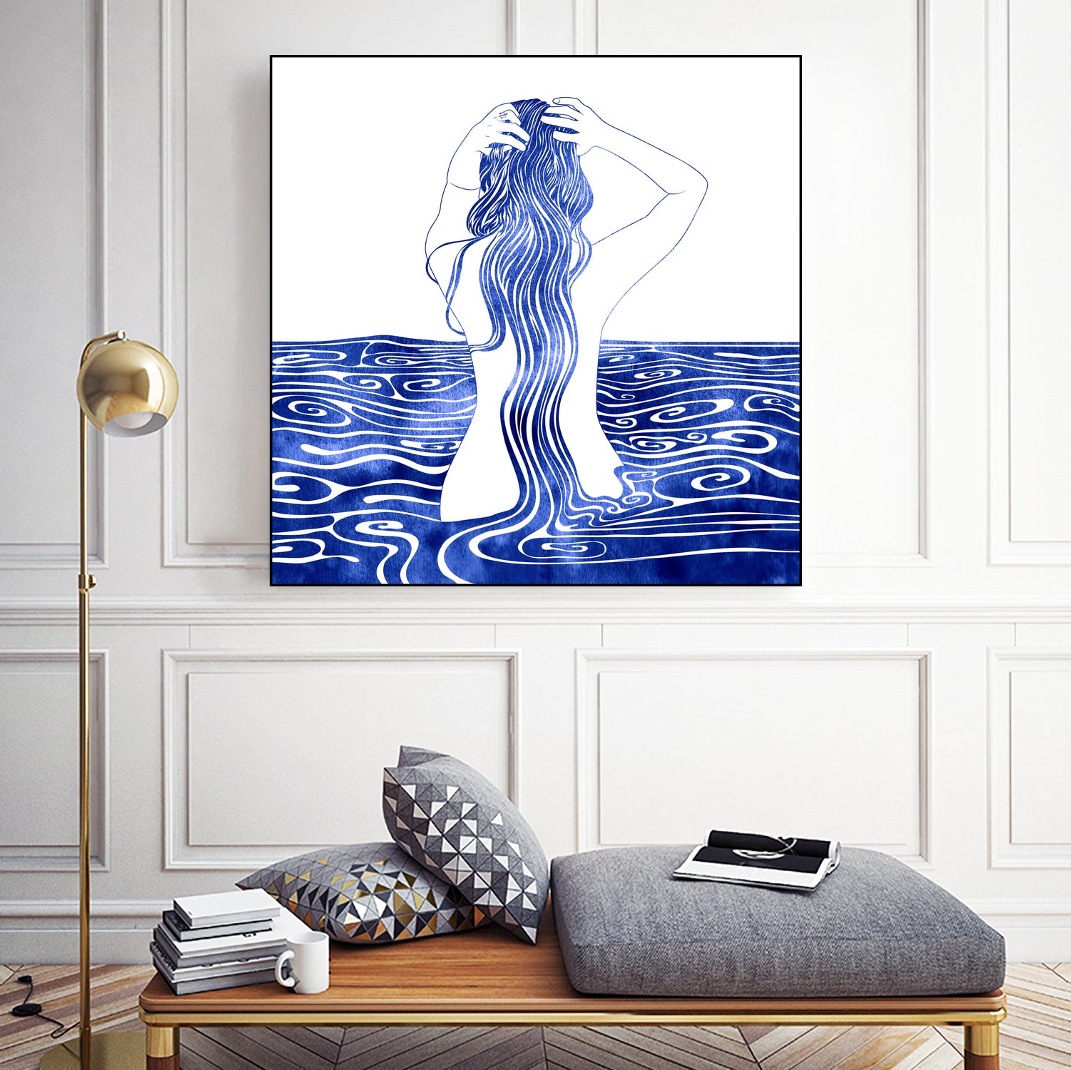 Nereid-XI by Stevyn Llewellyn on GIANT ART - blue mixed media