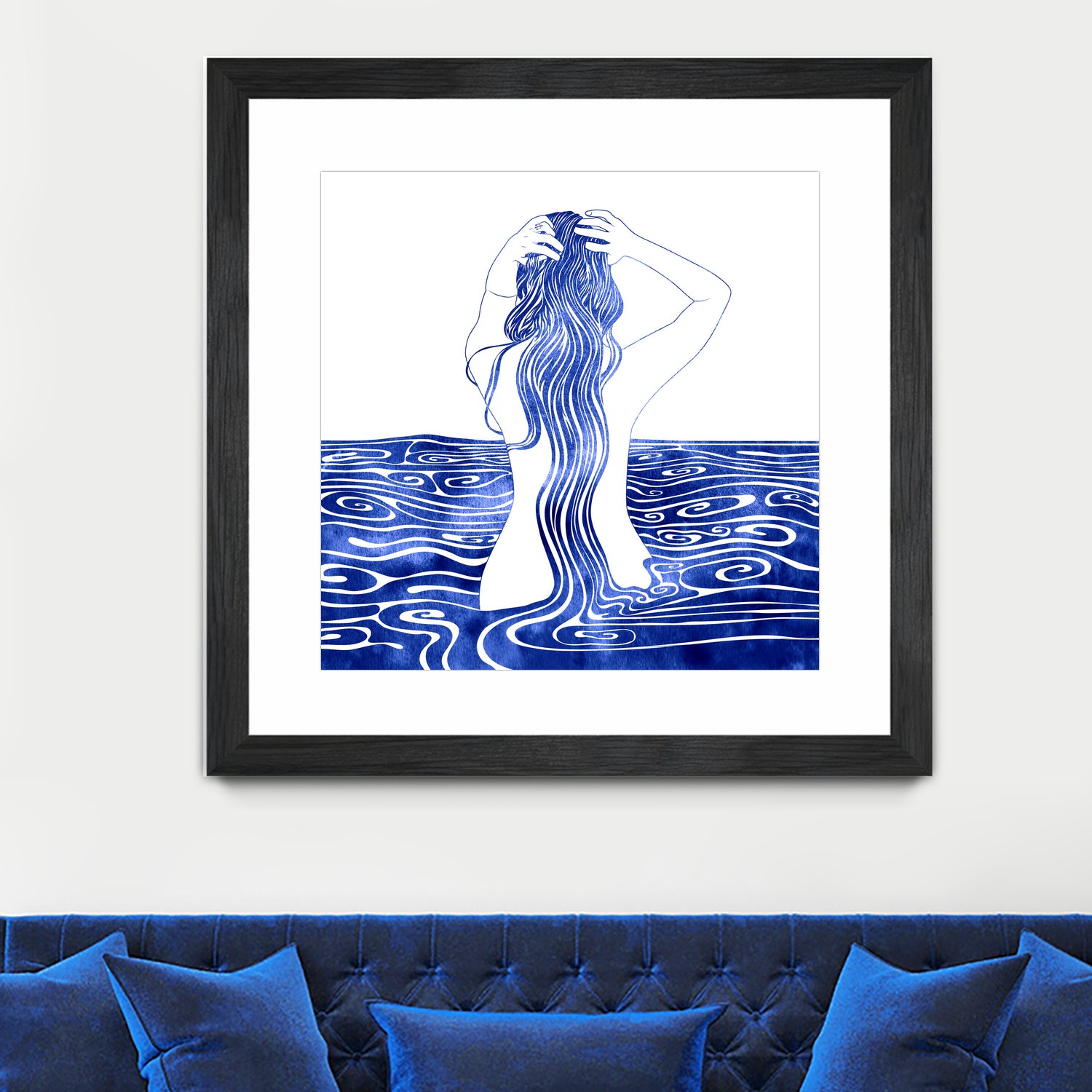 Nereid-XI by Stevyn Llewellyn on GIANT ART - blue mixed media