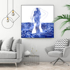 Nereid-XI by Stevyn Llewellyn on GIANT ART - blue mixed media