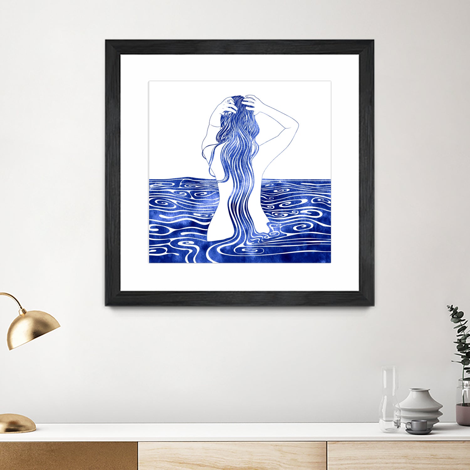 Nereid-XI by Stevyn Llewellyn on GIANT ART - blue mixed media