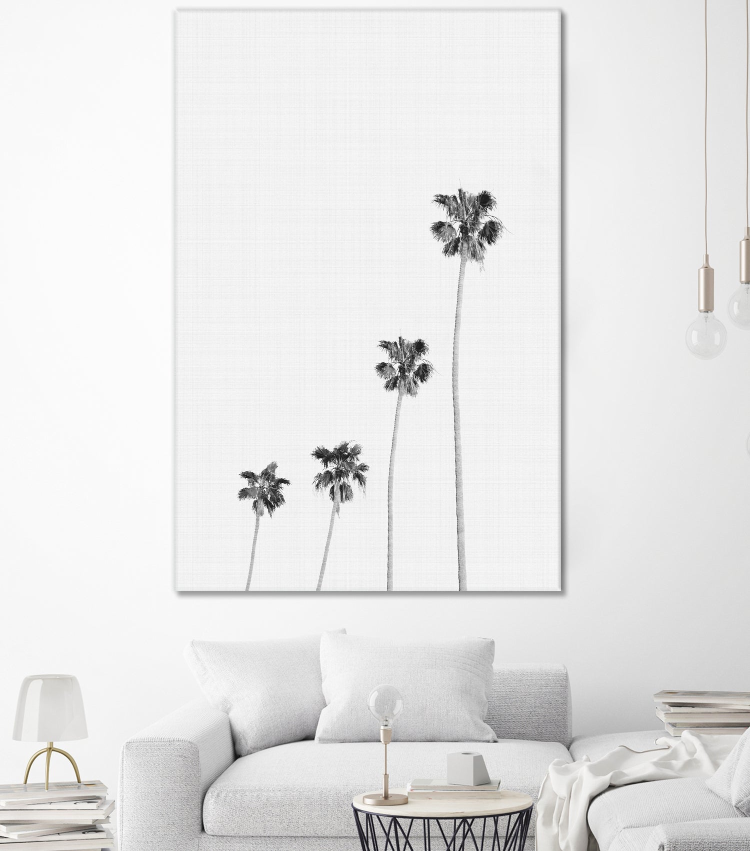 Palm Trees Monochrome by Justinas Jokubauskas on GIANT ART - black digital painting