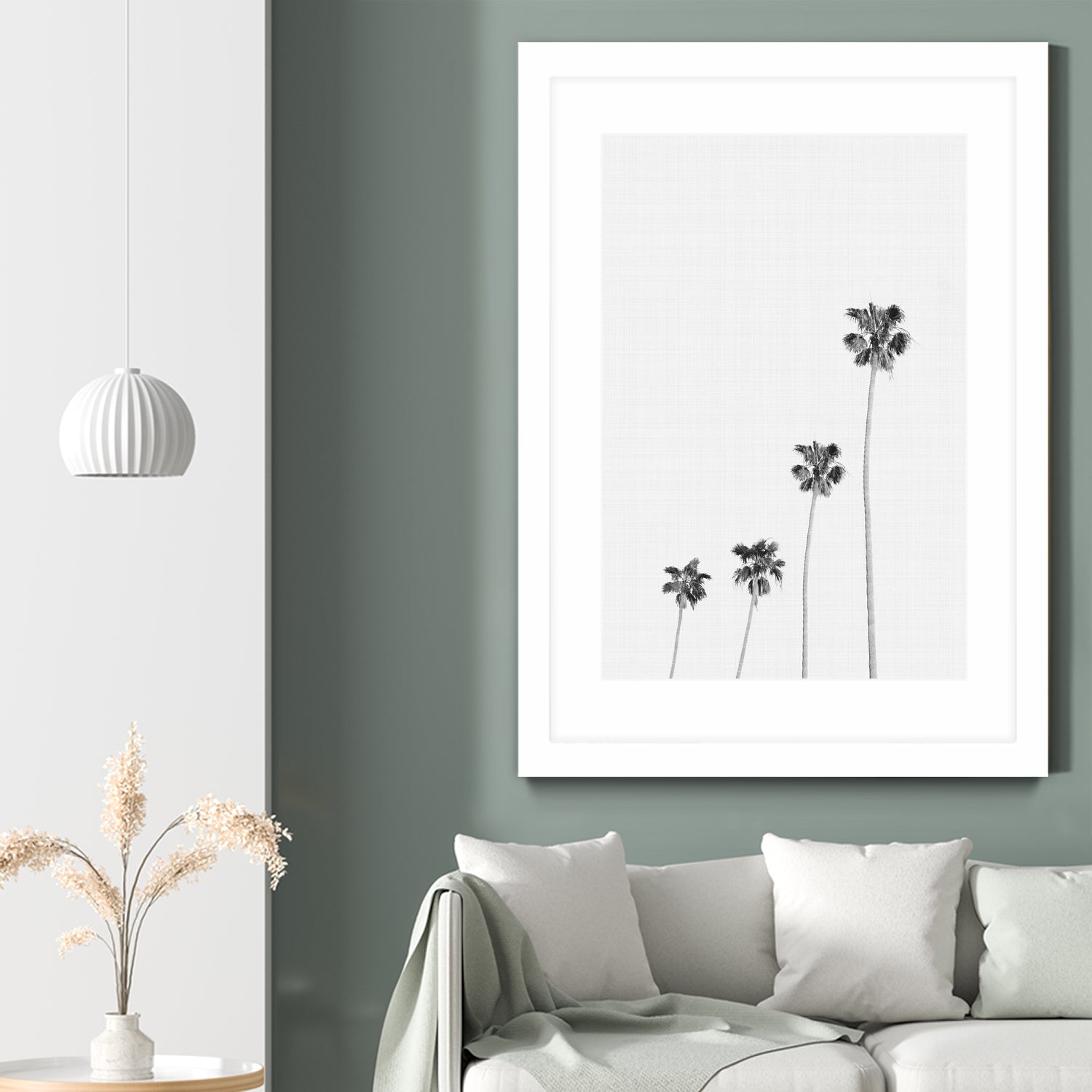 Palm Trees Monochrome by Justinas Jokubauskas on GIANT ART - black digital painting