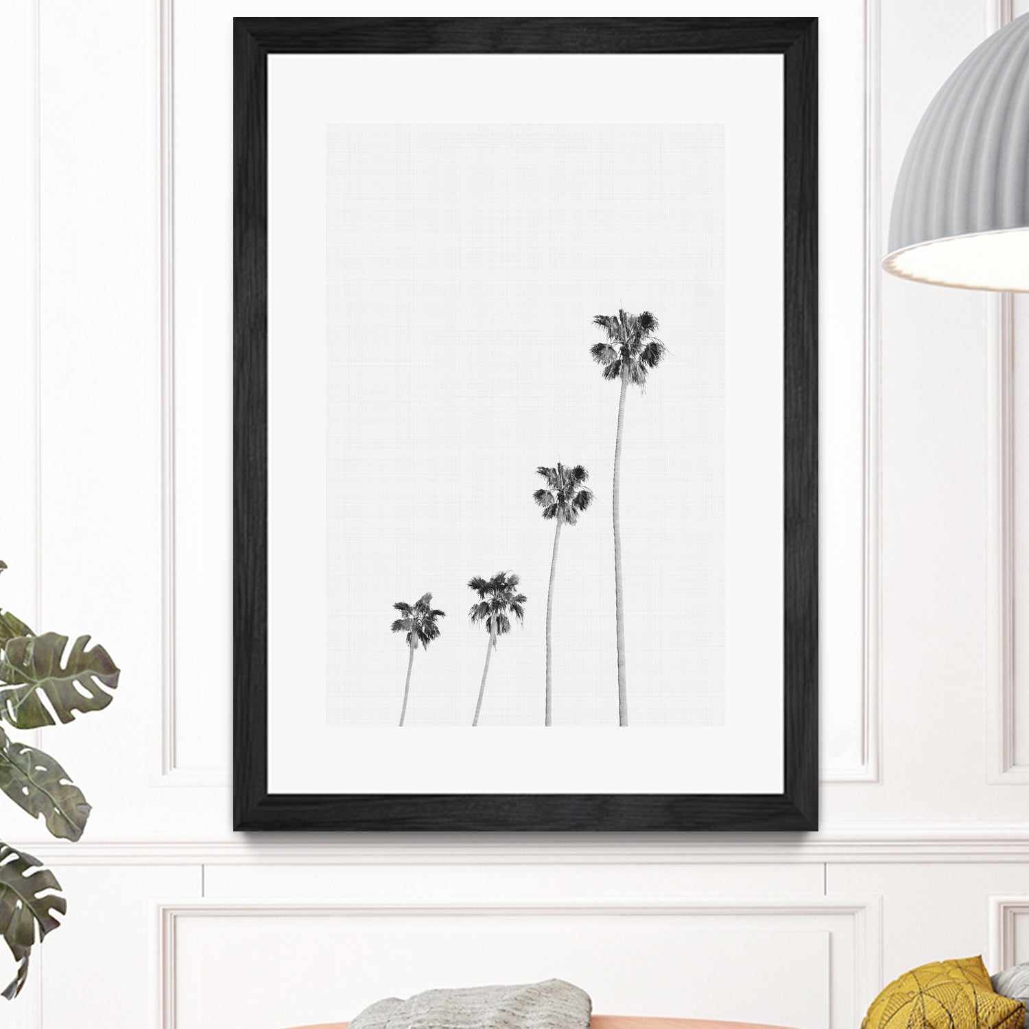 Palm Trees Monochrome by Justinas Jokubauskas on GIANT ART - black digital painting