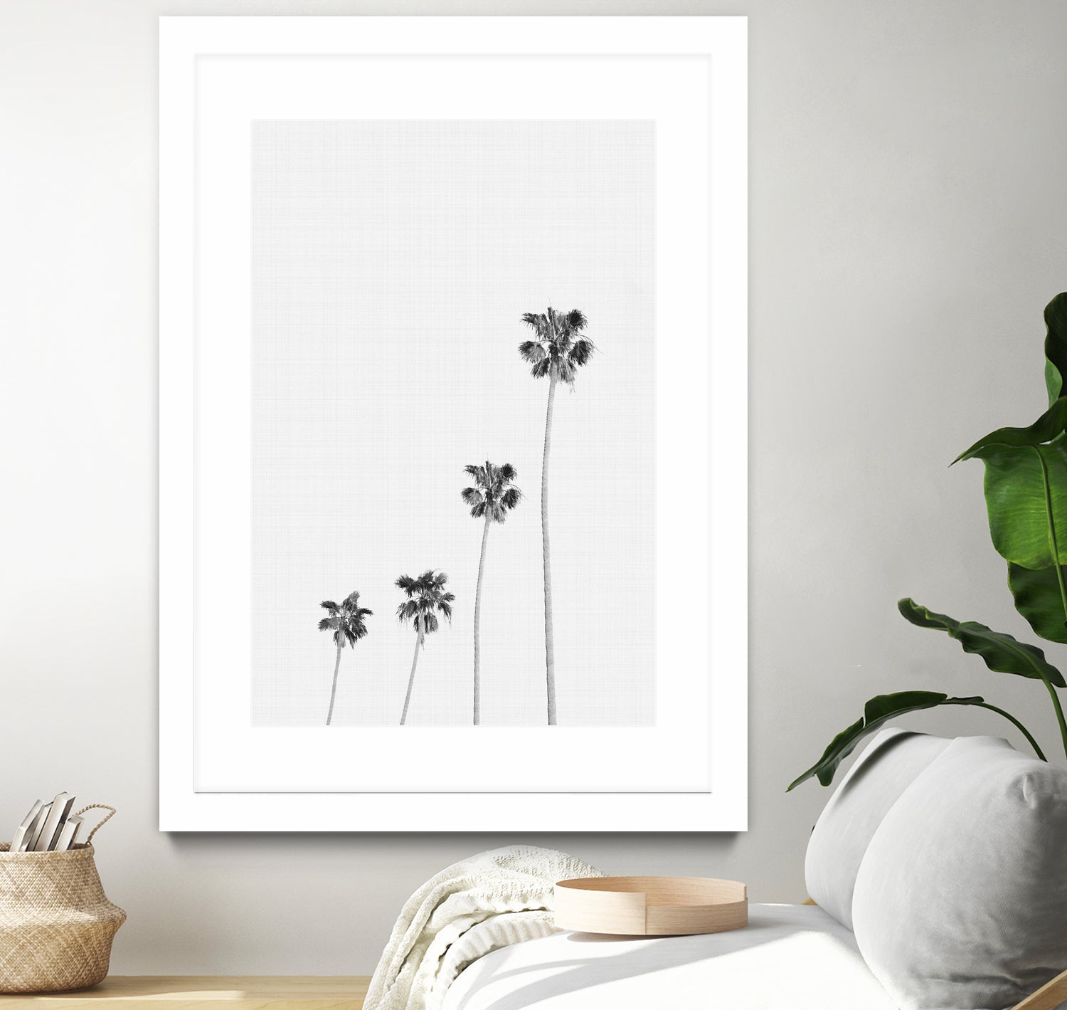 Palm Trees Monochrome by Justinas Jokubauskas on GIANT ART - black digital painting