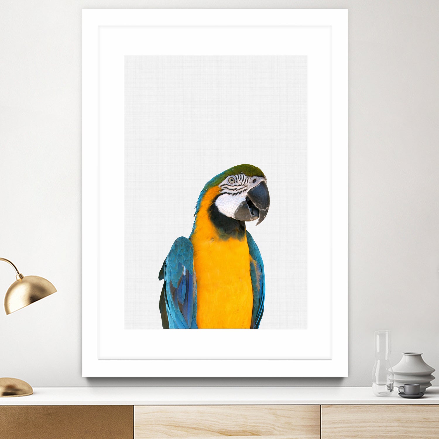 Macaw Parrot by Justinas Jokubauskas on GIANT ART - yellow photo manipulation