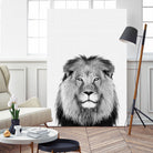 Lion Portrait by Justinas Jokubauskas on GIANT ART - black photo manipulation