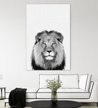 Lion Portrait by Justinas Jokubauskas on GIANT ART - black photo manipulation