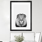 Lion Portrait by Justinas Jokubauskas on GIANT ART - black photo manipulation