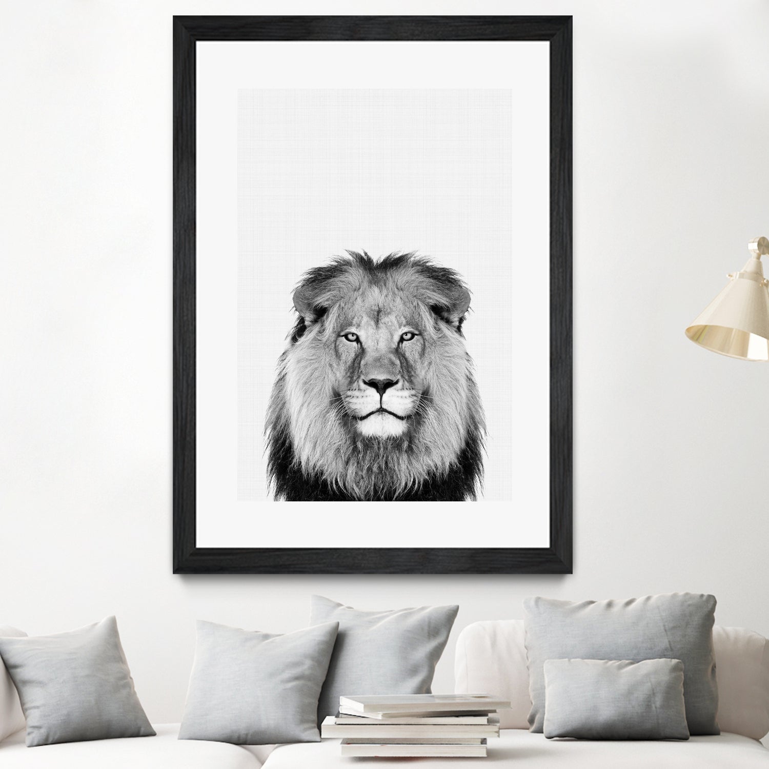 Lion Portrait by Justinas Jokubauskas on GIANT ART - black photo manipulation