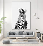 Zebra Portrait by Justinas Jokubauskas on GIANT ART - black photo manipulation