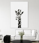 Giraffe Portrait by Justinas Jokubauskas on GIANT ART - black photo manipulation