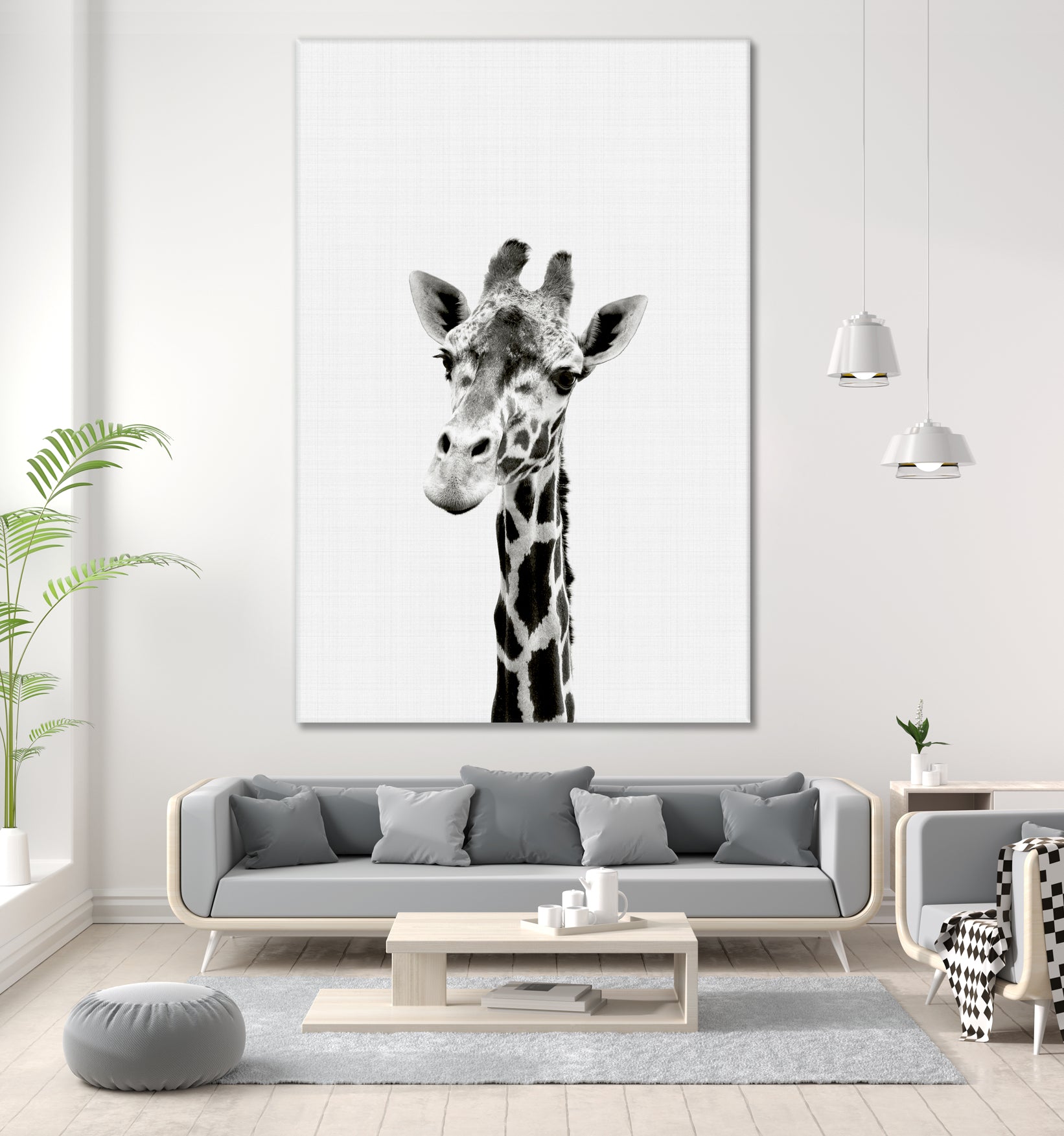 Giraffe Portrait by Justinas Jokubauskas on GIANT ART - black photo manipulation