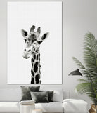 Giraffe Portrait by Justinas Jokubauskas on GIANT ART - black photo manipulation