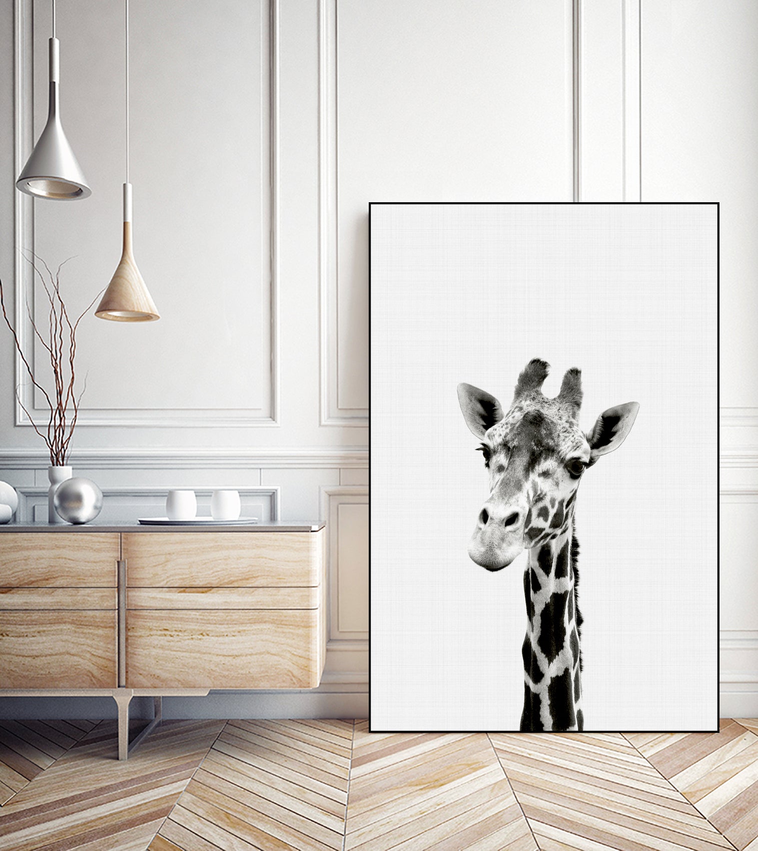 Giraffe Portrait by Justinas Jokubauskas on GIANT ART - black photo manipulation