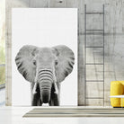 Elephant Portrait by Justinas Jokubauskas on GIANT ART - black photo manipulation