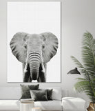 Elephant Portrait by Justinas Jokubauskas on GIANT ART - black photo manipulation