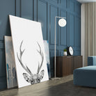 Deer Portrait by Justinas Jokubauskas on GIANT ART - black photo manipulation