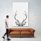 Deer Portrait by Justinas Jokubauskas on GIANT ART - black photo manipulation